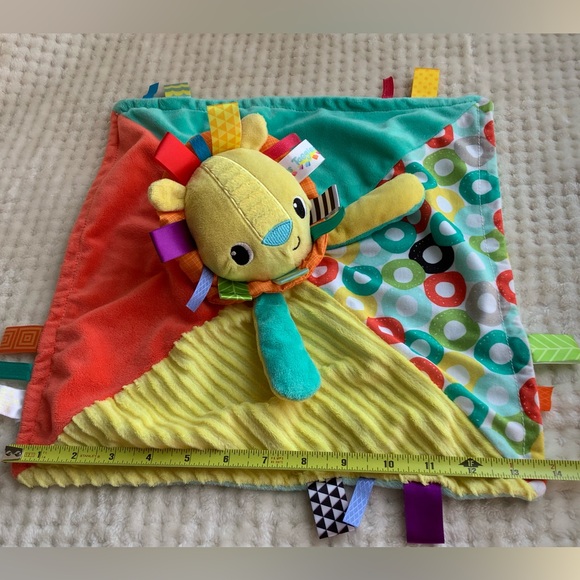 Bright Starts Taggies Plush Lion Lovey Security Blanket Stuffed Animal Toy - Picture 2 of 10